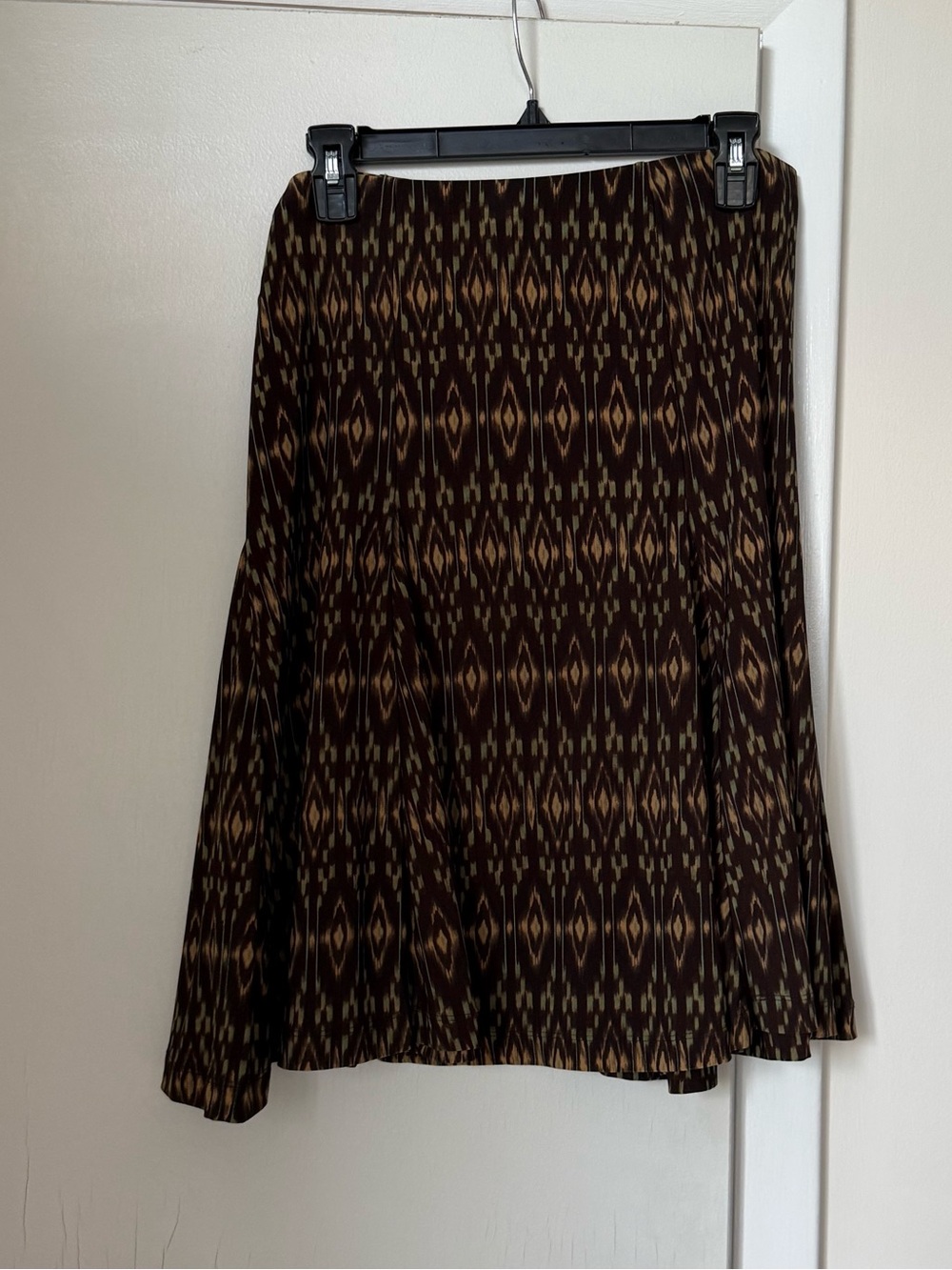 American Living Brown and Tan Patterned Circle Skirt